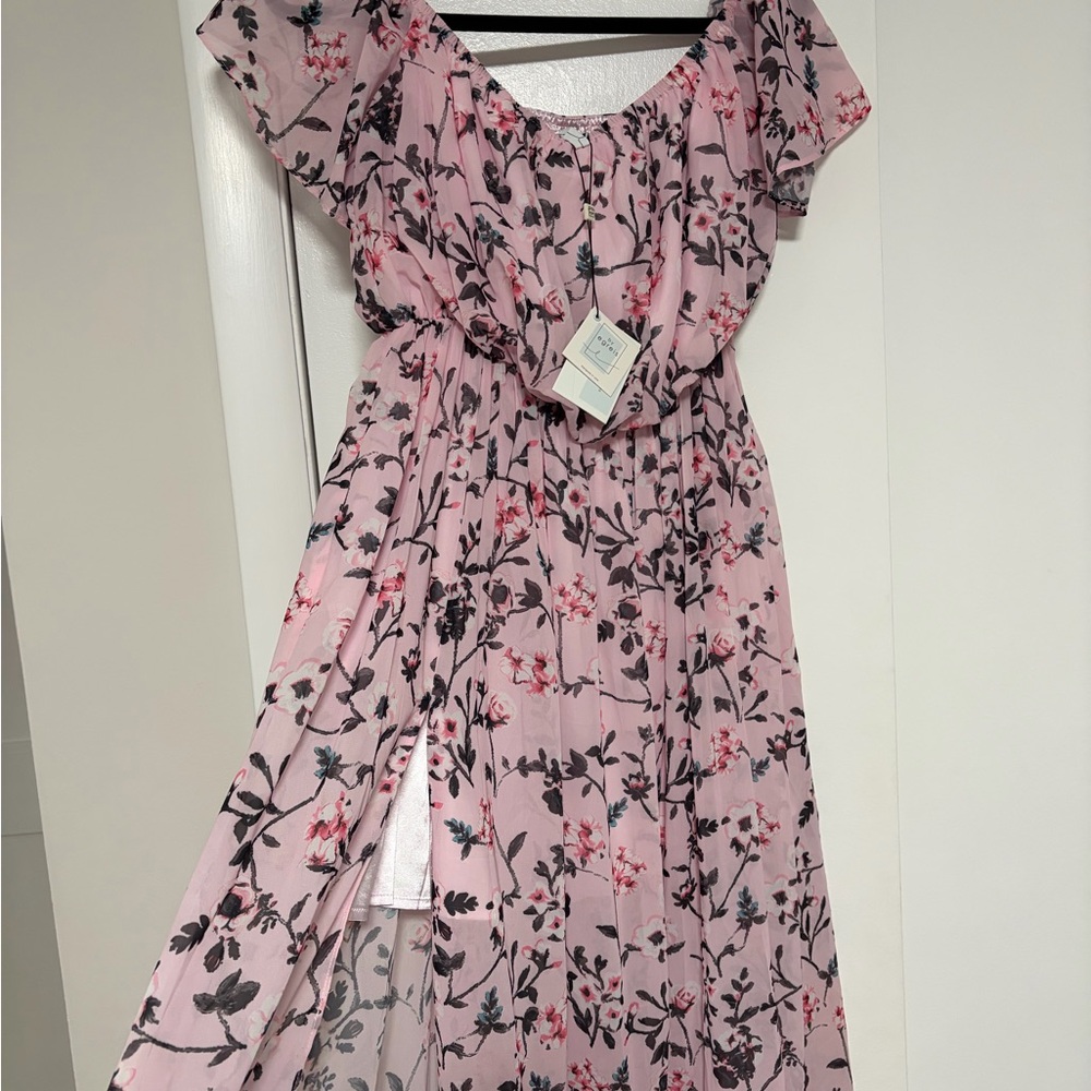 Floral Pink Maxi Dress